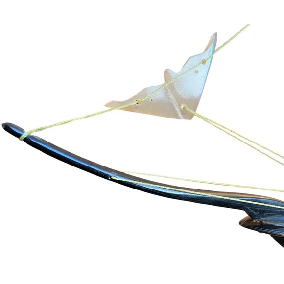 Rare! Large Vtg Bone and Horn Sailboat Hand-Engraved Inlay 17.5" long x 12" tall - Picture 12 of 14